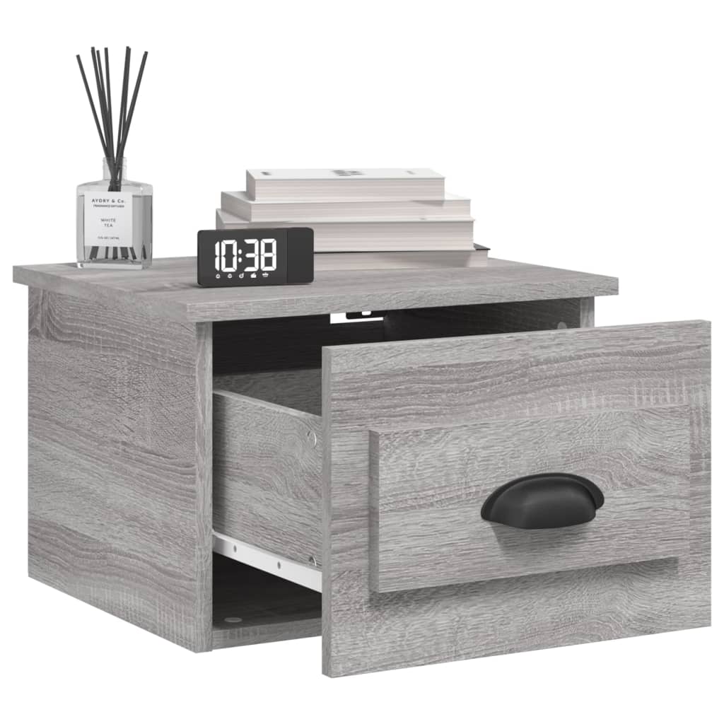 Wall-mounted Bedside Cabinets 2 pcs Grey Sonoma 41.5x36x28cm