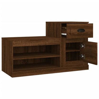 Shoe Cabinet Brown Oak 100x42x60 cm Engineered Wood