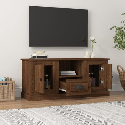 TV Cabinet Brown Oak 100x35.5x45 cm Engineered Wood