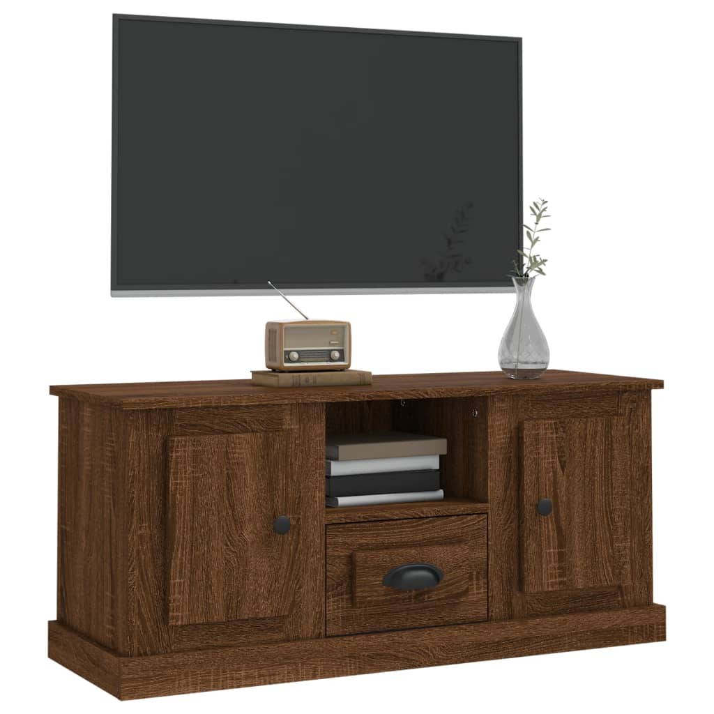 TV Cabinet Brown Oak 100x35.5x45 cm Engineered Wood