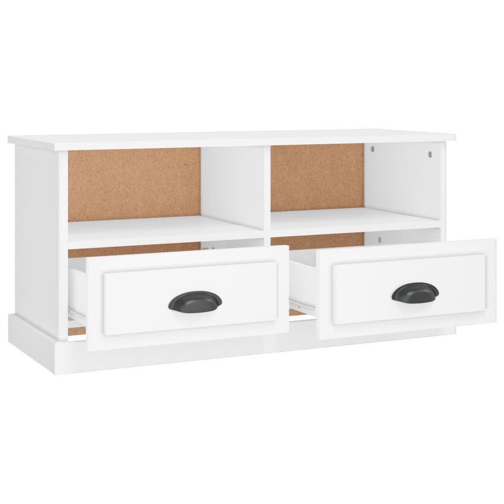 TV Cabinet White 93x35.5x45 cm Engineered Wood