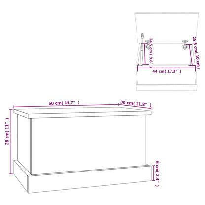 Storage Box Sonoma Oak 50x30x28 cm Engineered Wood