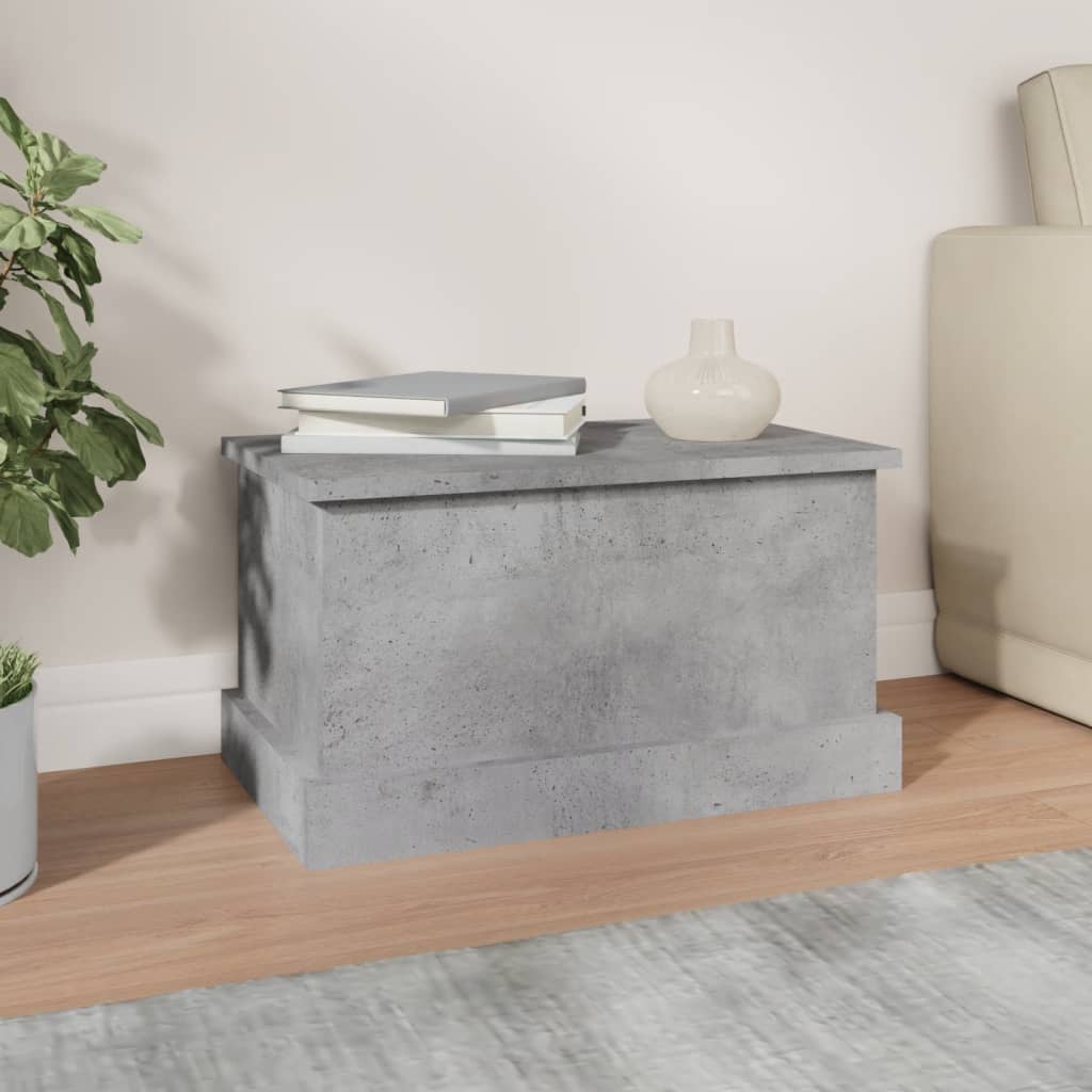 Storage Box Concrete Grey 50x30x28 cm Engineered Wood