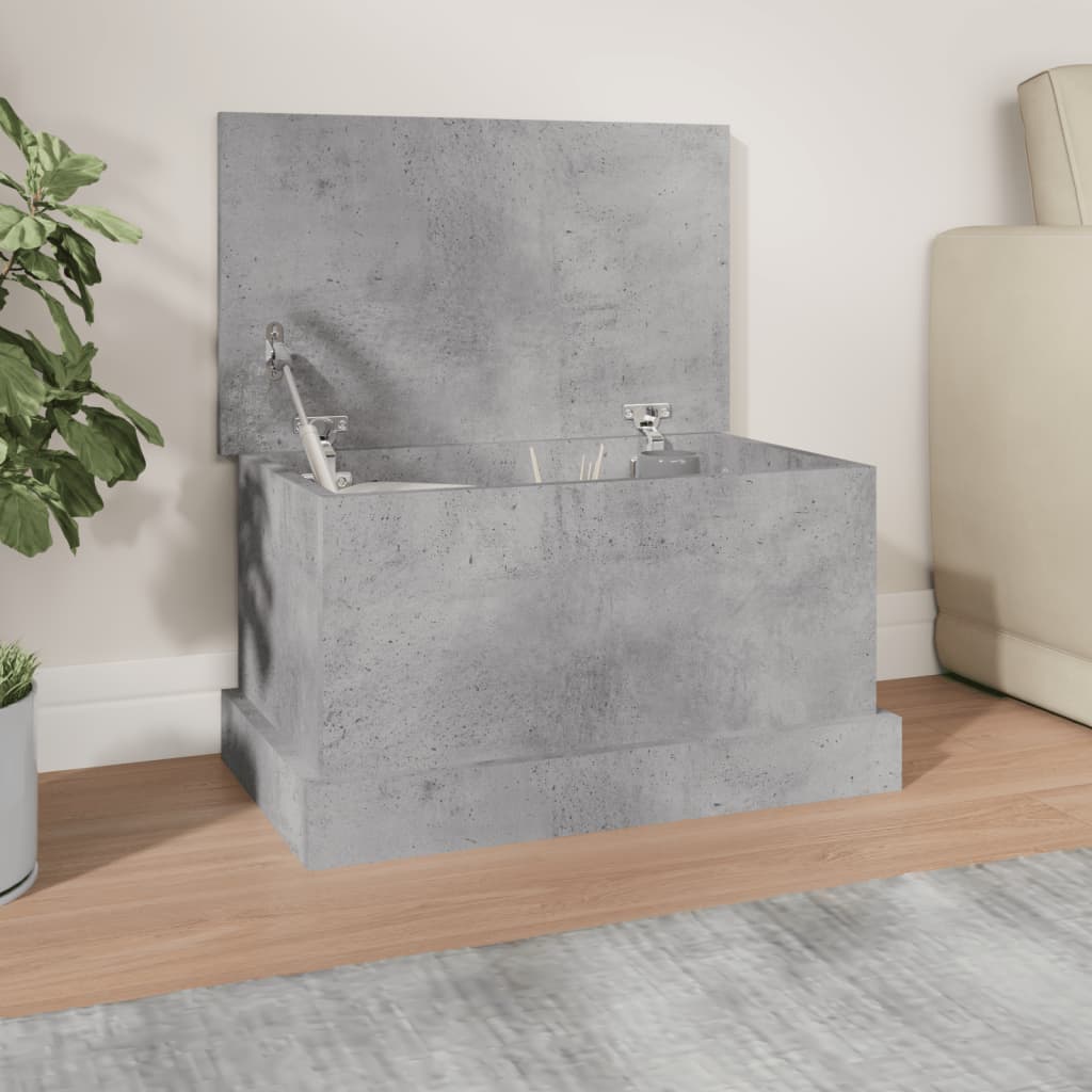 Storage Box Concrete Grey 50x30x28 cm Engineered Wood