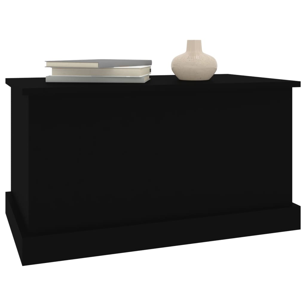 Storage Box Black 70x40x38 cm Engineered Wood