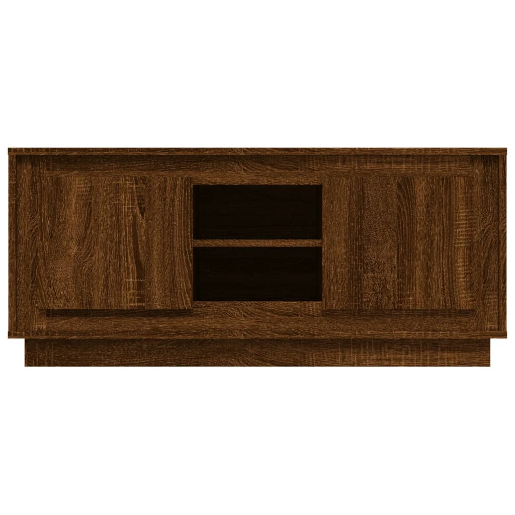 TV Cabinet Brown Oak 102x35x45 cm Engineered Wood