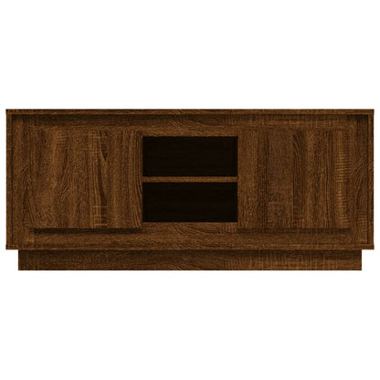 TV Cabinet Brown Oak 102x35x45 cm Engineered Wood