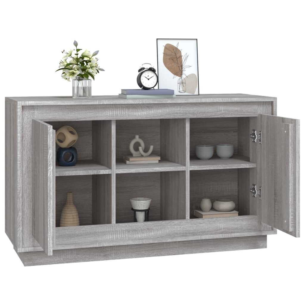 Sideboard Grey Sonona 102x35x60 cm Engineered Wood