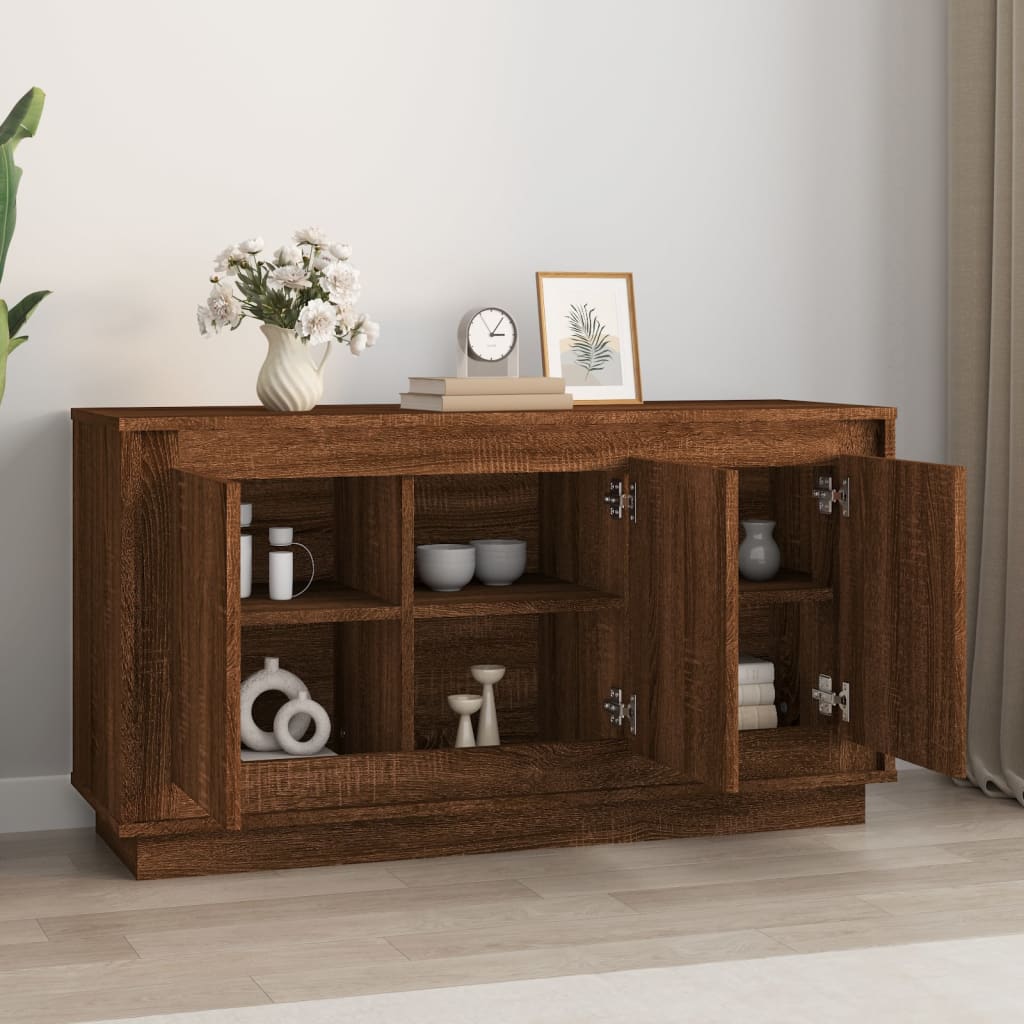 Sideboard Brown Oak 102x35x55 cm Engineered Wood