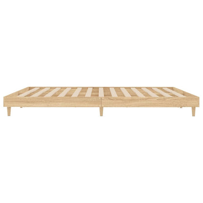 Bed Frame Sonoma Oak 160x200 cm Engineered Wood