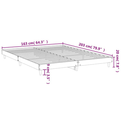 Bed Frame Sonoma Oak 160x200 cm Engineered Wood