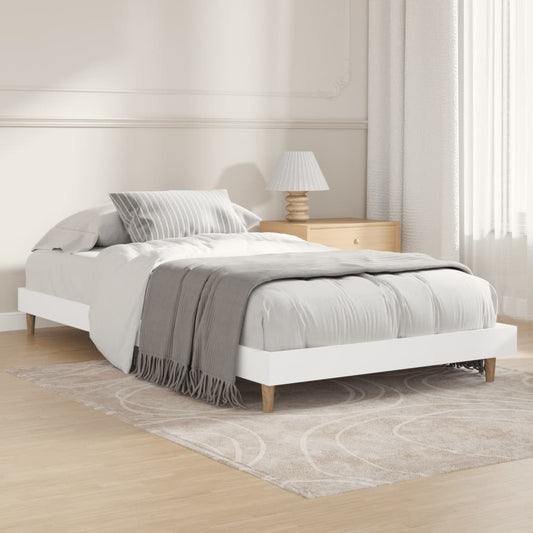 Bed Frame without Mattress White 100x200 cm Engineered Wood