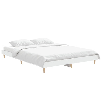 Bed Frame White 140x190 cm Engineered Wood