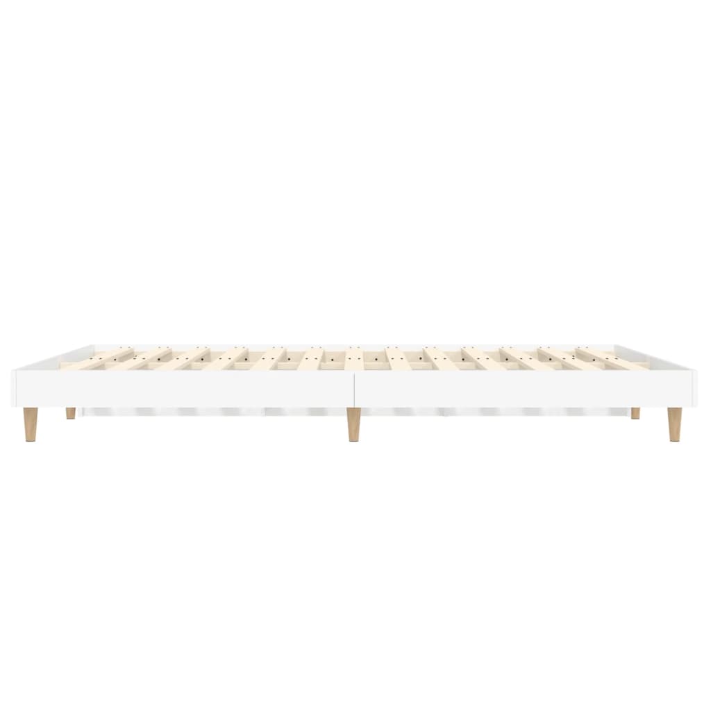 Bed Frame White 140x190 cm Engineered Wood