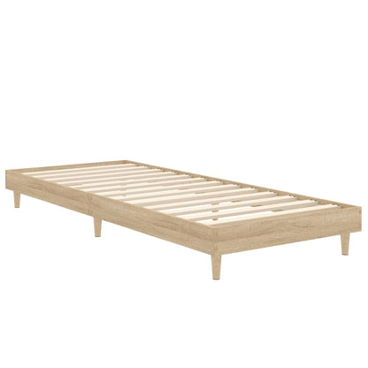 Bed Frame without Mattress Sonoma Oak 75x190 cm Small Single Engineered Wood