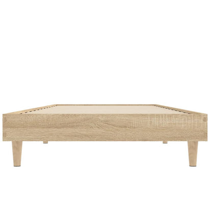 Bed Frame without Mattress Sonoma Oak 75x190 cm Small Single Engineered Wood