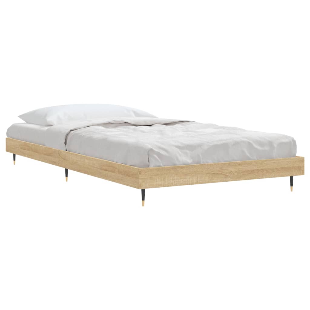 Bed Frame Sonoma Oak 90x200 cm Engineered Wood