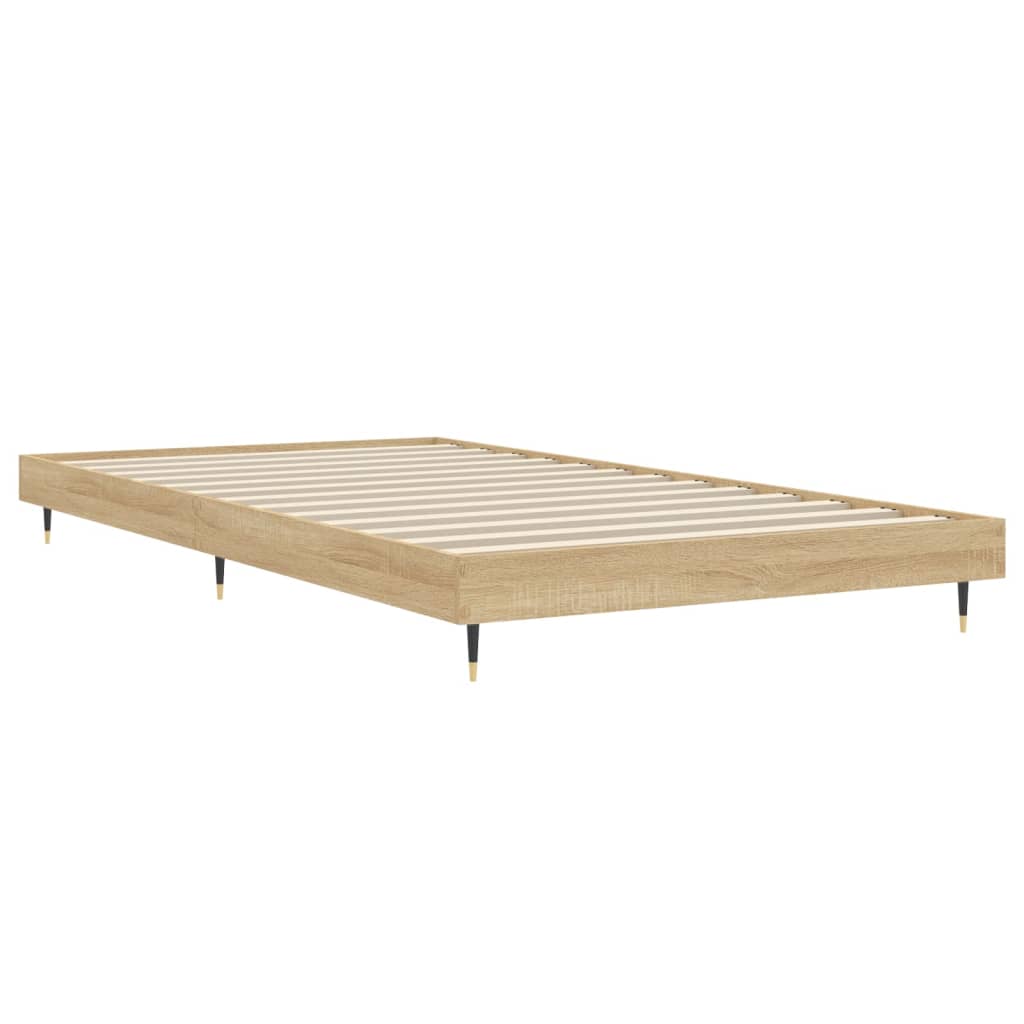 Bed Frame Sonoma Oak 90x200 cm Engineered Wood