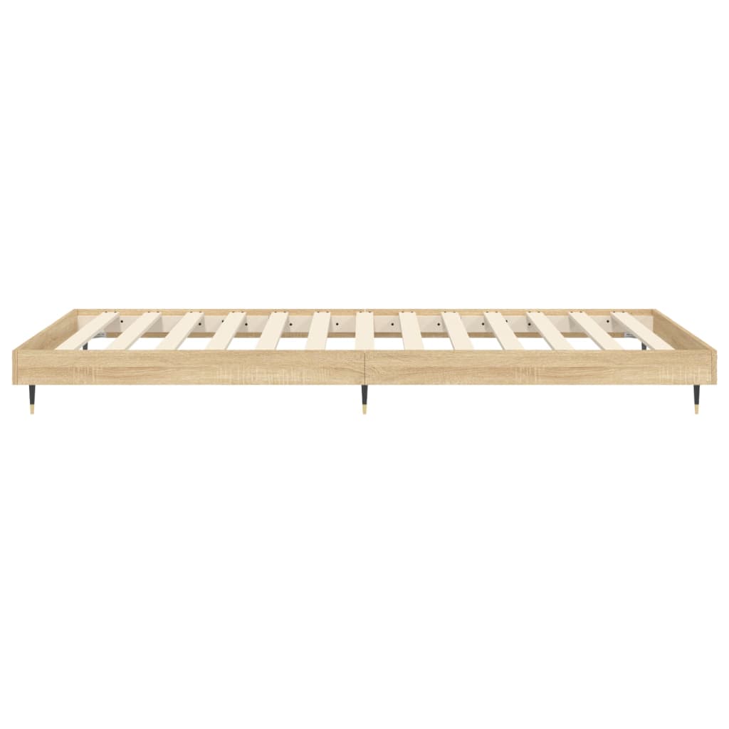 Bed Frame Sonoma Oak 90x200 cm Engineered Wood