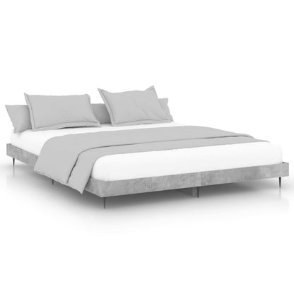 Bed Frame Concrete Grey Emperor Engineered Wood