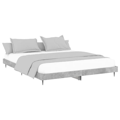 Bed Frame Concrete Grey Emperor Engineered Wood