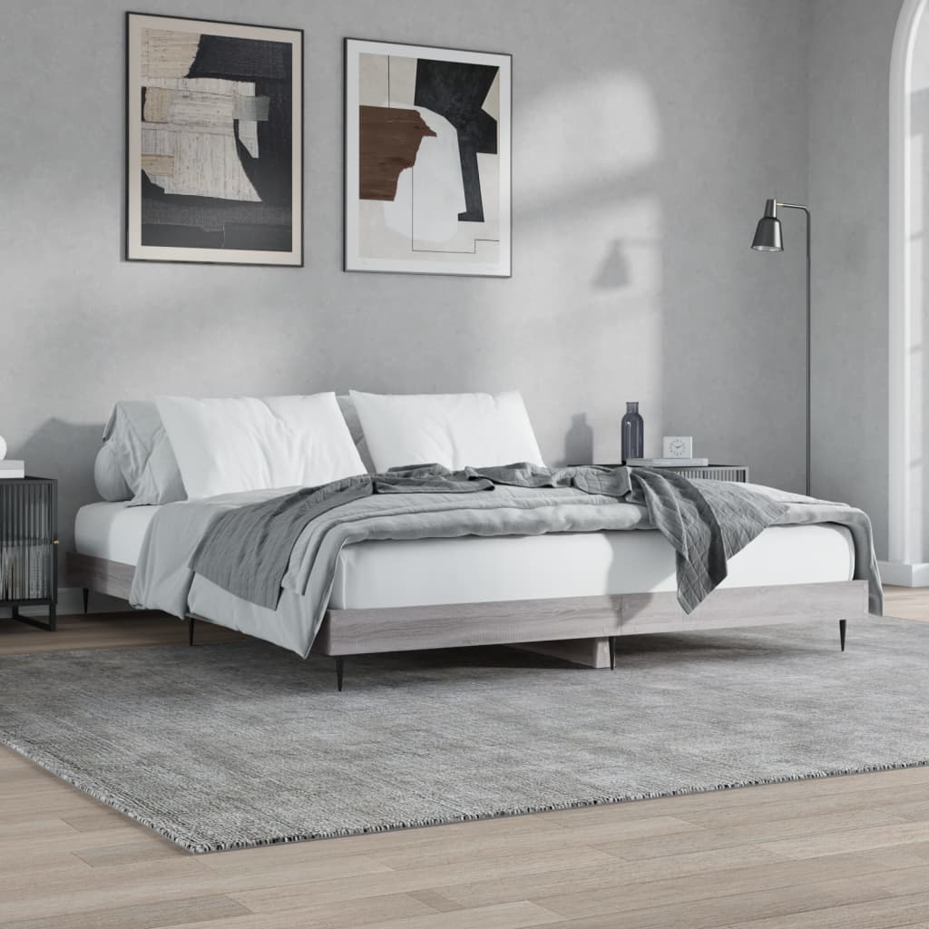 Bed Frame Grey Sonoma Emperor Engineered Wood