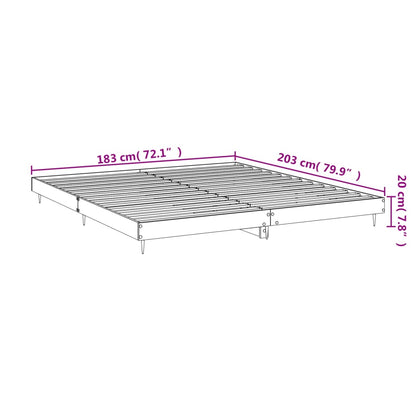 Bed Frame High Gloss White Superking Super King Engineered Wood