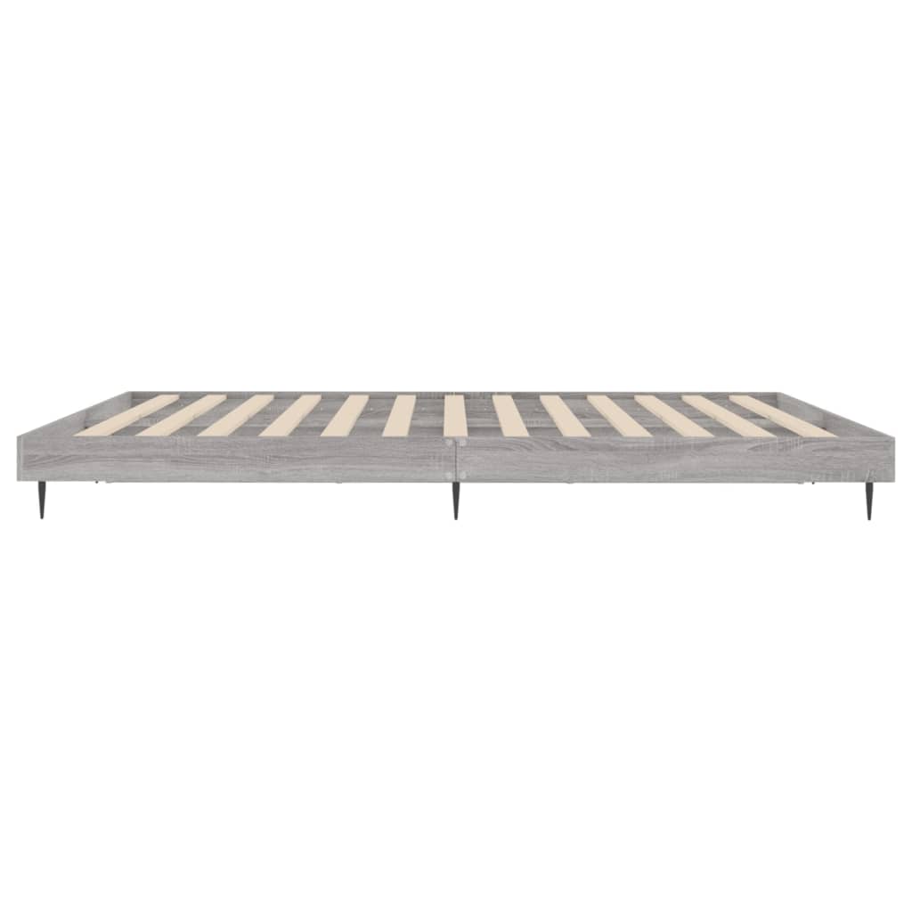 Bed Frame Grey Sonoma Superking Super King Engineered Wood