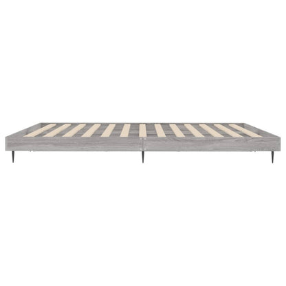 Bed Frame Grey Sonoma Superking Super King Engineered Wood