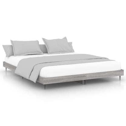 Bed Frame Grey Sonoma King Size Engineered Wood