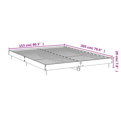 Bed Frame Grey Sonoma King Size Engineered Wood