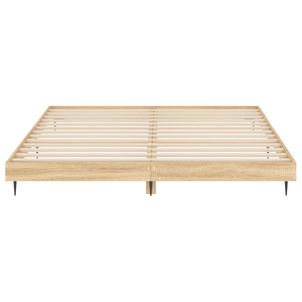 Bed Frame Sonoma Oak Tall Double Engineered Wood