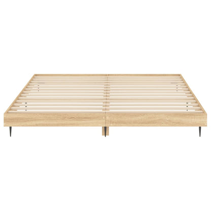 Bed Frame Sonoma Oak Tall Double Engineered Wood