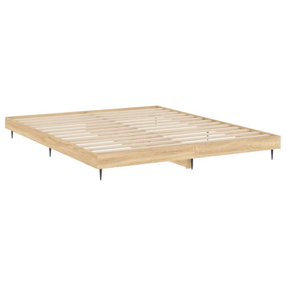 Bed Frame Sonoma Oak Tall Small Double Engineered Wood