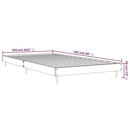 Bed Frame White 100x200 cm Engineered Wood