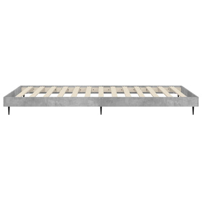 Bed Frame without Mattress Concrete Grey 100x200 cm