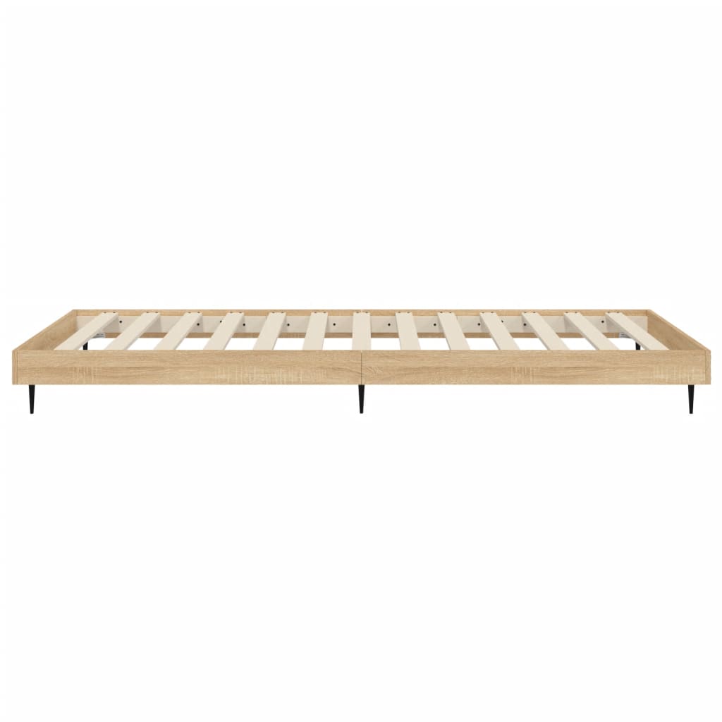 Bed Frame without Mattress Sonoma Oak 90x200 cm Engineered Wood