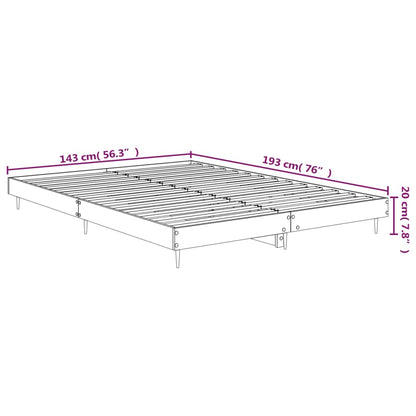 Bed Frame without Mattress Black 140x190 cm Engineered Wood