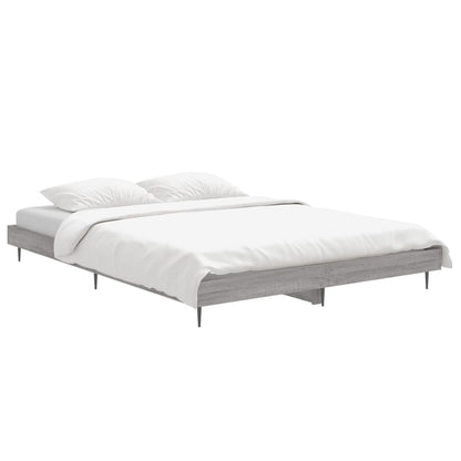 Bed Frame Grey Sonoma Double Engineered Wood