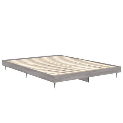 Bed Frame Grey Sonoma Double Engineered Wood