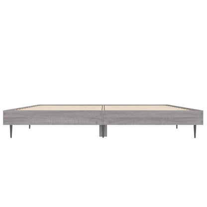 Bed Frame Grey Sonoma Double Engineered Wood