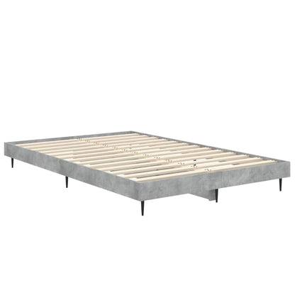 Bed Frame Concrete Grey Small Double Engineered Wood