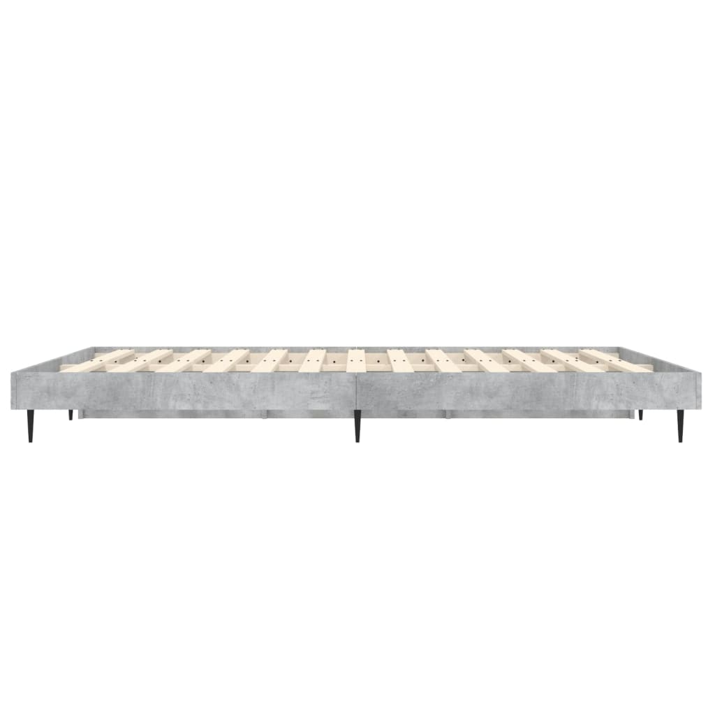 Bed Frame Concrete Grey Small Double Engineered Wood