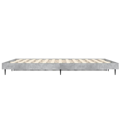 Bed Frame Concrete Grey Small Double Engineered Wood