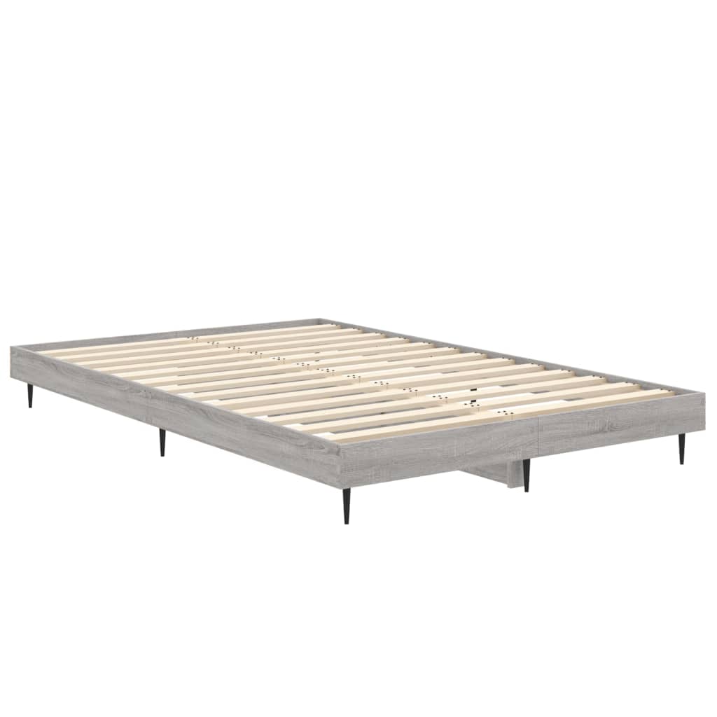 Bed Frame Grey Sonoma Small Double Engineered Wood