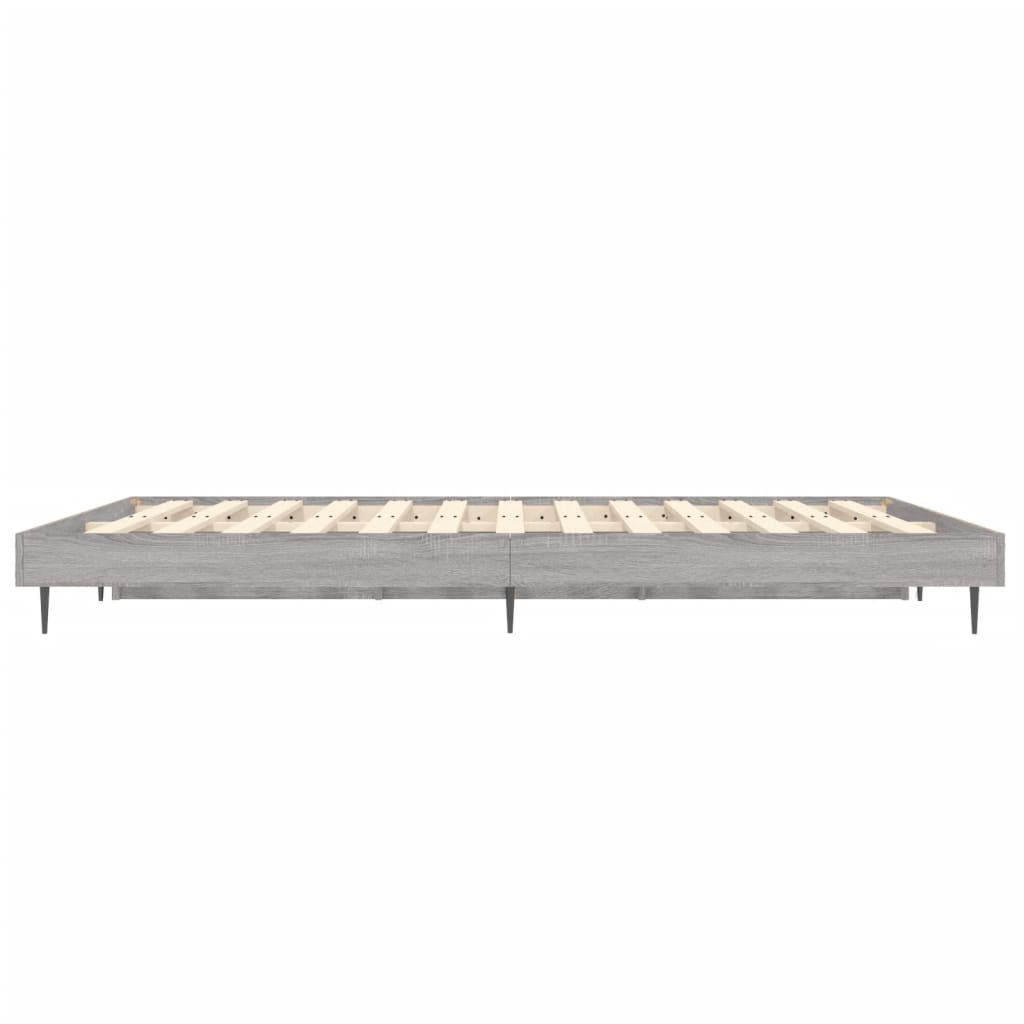 Bed Frame Grey Sonoma Small Double Engineered Wood