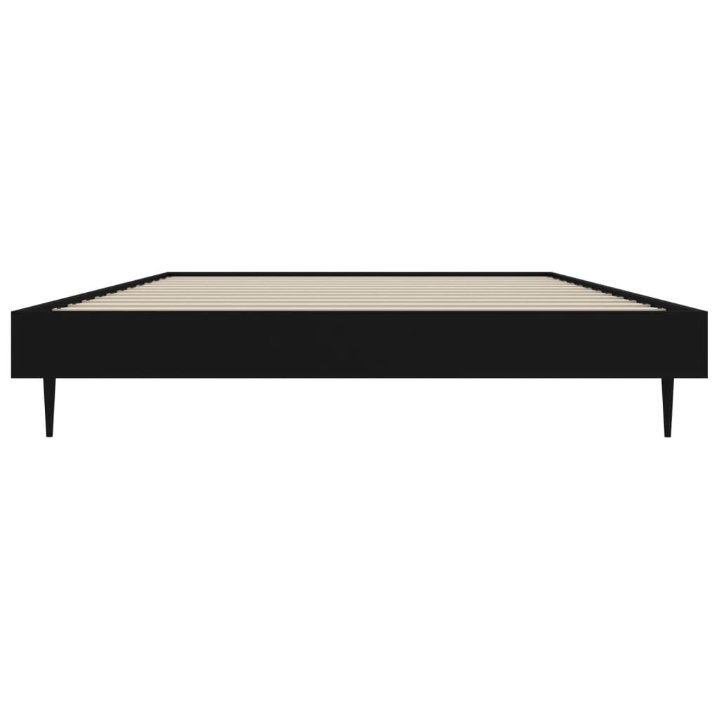 Bed Frame without Mattress Black 90x190 cm Single Engineered Wood