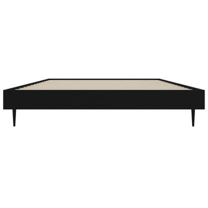 Bed Frame without Mattress Black 90x190 cm Single Engineered Wood