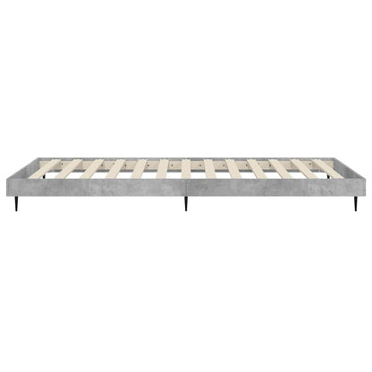 Bed Frame without Mattress Concrete Grey 90x190 cm Single