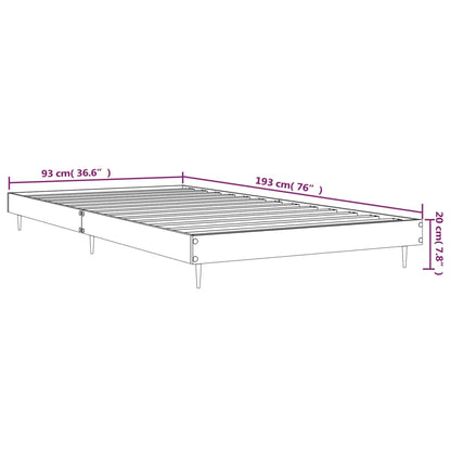 Bed Frame without Mattress Concrete Grey 90x190 cm Single